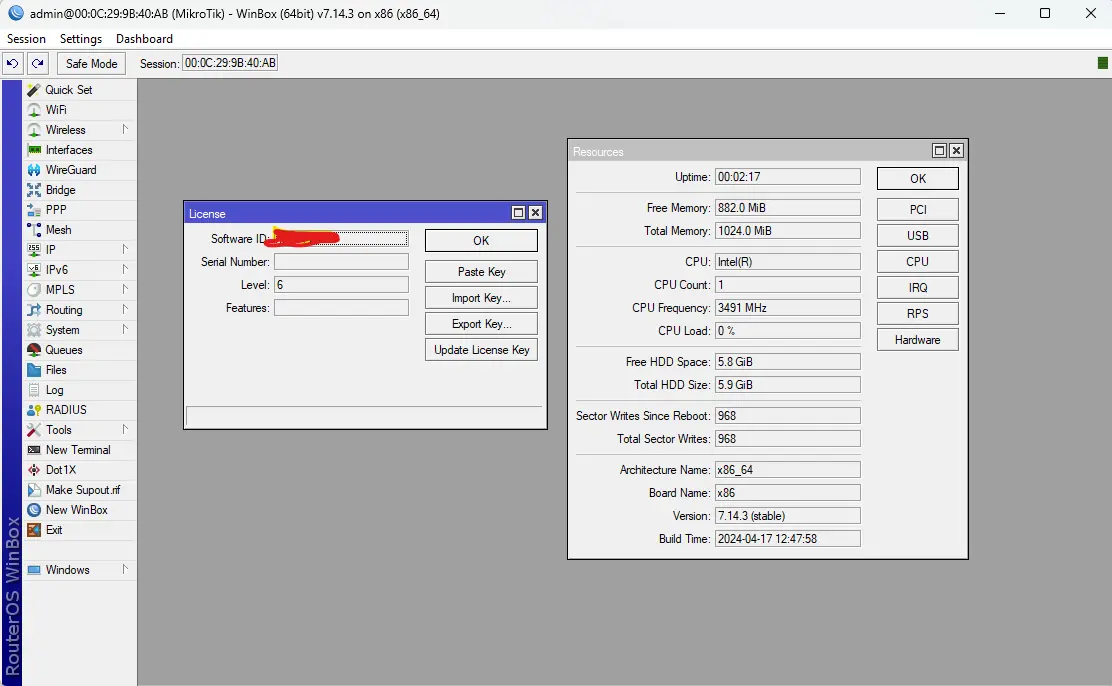 نسخه ميكروتيك ova اصدار 7.14.3 لفل 6 بهارد كبير 6 جيجا قابله لتحديث