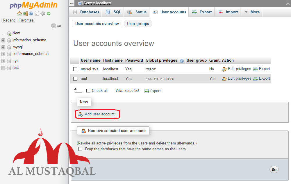 شرح انشاء قاعدة بيانات من phpmyadmin علي السيرفر المحلي علي نسخه ونيدوز - شرح انشاء قاعدة بيانات من phpmyadmin علي السيرفر المحلي علي نسخه ونيدوز