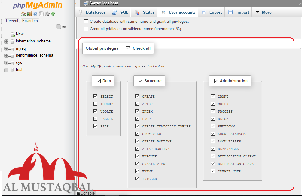 شرح انشاء قاعدة بيانات من phpmyadmin علي السيرفر المحلي علي نسخه ونيدوز - شرح انشاء قاعدة بيانات من phpmyadmin علي السيرفر المحلي علي نسخه ونيدوز