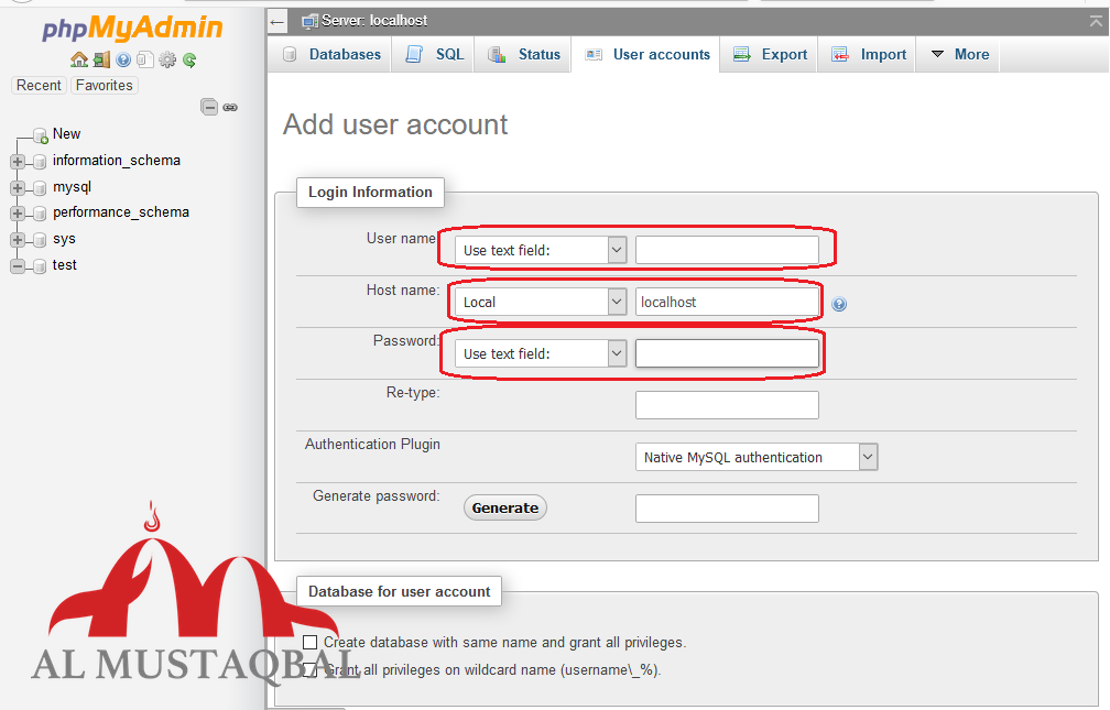 شرح انشاء قاعدة بيانات من phpmyadmin علي السيرفر المحلي علي نسخه ونيدوز - شرح انشاء قاعدة بيانات من phpmyadmin علي السيرفر المحلي علي نسخه ونيدوز